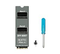 Hrtyvhin Workstation Array Expansion Adapter Built Around SFF-8087 Connectivity, Host Slot Entry, PCIe Gen3 Link, 8 Channel Drive Distribution, Broad Platform Alignment