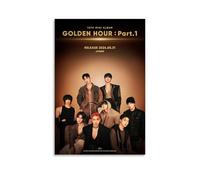 HRUERYWRBTT ATEEZ Golden Hour Part 1 Posters Aesthetic Wall Art Canvas Vintage Poster Decorative Painting for Living Room Bed Room Decor 12x18inch(30x45cm) Unframe-style