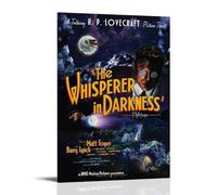 HRUERYWRBTT The Whisperer in Darkness Posters Aesthetic Wall Art Canvas Vintage Poster Decorative Painting for Living Room Bed Room Decor 24x36inch(60x90cm) Frame-style