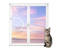Hruile Custom Size Cat Window Protection Mesh, Balcony Window Screen for Cat, Fly Screen with Self-Adhesive Tape, Anti-Mosquito Insect Net, Heavy Duty Pet Safety Net