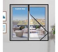 Hruile Custom Size Window Protection for Cat, Anti-Mosquito Insect Fly Screen, Self-Adhesive Balcony Patio Kitchen Guard Mesh, Prevent Cats Jumping Out From Window