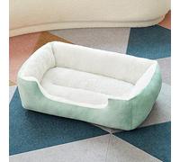 Hruile Large Cat Bed Warm Cat Sleeping Cushion Kitten Sofa Bed Cosy Soft Pet Nest House with Slip-Resistant Bottom Dog Sofa for Indoor Small Dog Puppy Rabbit (60x45x7cm,Green)
