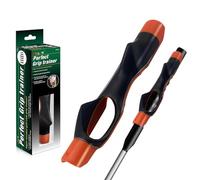 HRUIYL Golf Grip Trainer, Golf Training Aid, Textured Rubber Golf Club Grips, Standard Size, Orange