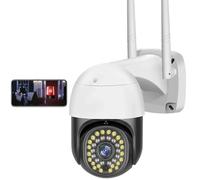 Hrvega Security Camera Outdoor, 360° PTZ WiFi Camera, 3MP 2.4/5Ghz Home Security WiFi Camera, with Color Night Vision, PIR Human Detection, Sound and Light Alarm