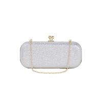 HRWLY Fabric Art Silver Evening Bag European Clutch Purses
