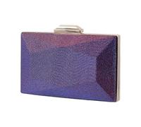 HRWLY Fabric Three-dimensional Geometry Evening Bag Women's Versatile Clutch Purses(Purple)