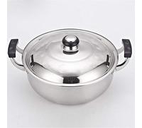 HRWLY Stainless Steel Soup Pot Nonmagnetic Cooking Multi-Purpose Cookware Non Stick Pan General use Kitchen Big Japanese Cooking Pot(26cm)