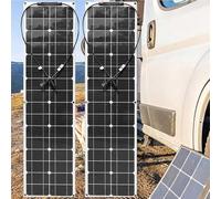 Hrxllb 200W/400W/800W Flexible Solar Panel RV Solar Kit 12V-24V, High Efficiency Monocrystalline Solar Module Weatherproof Bendable Easy to Install for RV, Boats, Trailer, Camper, Off-Grid(400W)