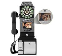 Hrxllb 32G Retro Video Audio Guest Book Wedding Phone- Creative Record Customized Video Messages GuestBook - A Personal and Convenient Way to Preserve Your Special Occasions(Black)