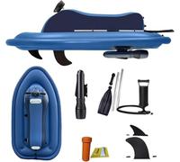 Hrxllb Electric Inflatable Boat with Motor for 2 People, 500 W Underwater Scooter, 3-9 km/h, 130-Minute Run Time, 40 m Depth - Ideal for Diving, Fishing, and Coastal Adventures(10A)