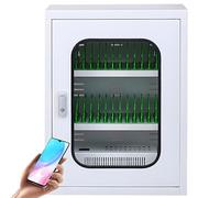 Hrxllb Mobile Charging and Storage Cart for Phones, 12/20/30/40/50/60-Slots Cell Phone Charging Station Cabinet, USB Charging Locker,Lockable Phones Organized Cabinet(30Slots)