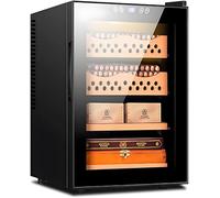 Hrxllb New Electric Cigar Humidor Cabinet, 50L Cigar Humidors,300 Counts With Spanish Cedar Cedar Wood Shelf & Drawer, for Cigar Enthusiasts(A)