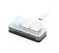 HRXNMG Macro Programming Keyboard RGB Mini Hot Swap Gaming Custom Knob Keypads Red Switch 3 Keys Knob Compatible For Photoshop Multimedia(Ruby Red)