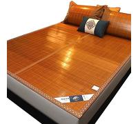 HRXQ Summer Bamboo Sleeping Mat Foldable Bamboo Cooling Sleeping Mat, 75″/77″/79″/87″ Smooth Breathable Summer Sleeping Mat For Home School Dormitory (Size : 195x150cm/77x59in)