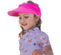 HRXYYCX 1-9 Years Sun Visor Cap Children's UV Protection, Girls Ponytail Beach Hat Summer Breathable Hat Boys Girls Hot Pink