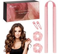 HRYYDS Upgraded Curler with Gift Box - Velvet Headband for Heatless Sleep-in Curls, No Smell, For Long and Medium Hair (Pink)