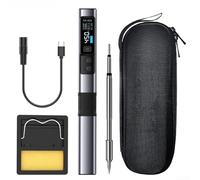 HS-02A 100W Portable Soldering Iron Kit, 100-450℃, 3 Preset Temperature Groups, Soldering Iron Portable Repair Tools for Precision Repair(A)