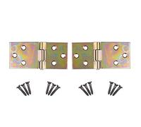 HS-1 Zinc Plated Steel Drop Leaf Table Hinge - 2 Pc/Pack + Free Bonus (Skeleton Key Badge) (1)