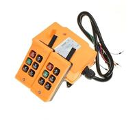 HS-6 6 Keys 1 Speed 2 Transmitter + 1 Receiver Hoist Industrial Wireless Crane Truck Remote Control Push Button Switch IDGTTLDF(110-120VAC)
