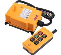HS-6 IP65 6 Channels AC DC Industrial Electric Hoist Crane Wireless Remote Control Pushbutton Switch for CNC Winch 1Transmitter+1Receiver (AC/DC 24V)
