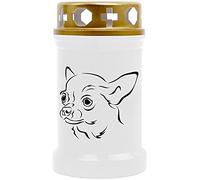 HS Candle Grave Candle (Dog Chihuahua) - Approx. 48 Hours / 2 Days Burning Time per Candle (14.5 cm, Diameter 7 cm) - Many Different Designs