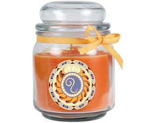 HS Candle Leo Zodiac Scented Candle in Candy Jar (Lion) - Many Designs to Choose from, 700 g - Burning Time up to 70 Hours