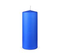 HS Candle Pillar Candles "Dark Blue", Size Ø7 x 16 cm, Wax Candles Long Burn Time up to 50 Hours - Unscented Pillar Candles - Many Colors/Sizes