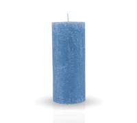 HS Candle Rustic Pillar Candle Sky Blue Diameter 7 cm x 15 cm - Various Colours / Sizes - Long Burning Time Antique Candle, Fragrance-Free Altar Candle - Decorative Candle