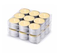 HS Candle Scented Tea Lights Pack of 36 - Vanilla Fragrance, Approx. 4 Hours Burning Time, Wax Tea Light Candles, Round, Diameter 4 cm, Made in the EU, for Indoor & Outdoor Use