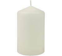 HS Candle Wax Candles Ivory Pillar Candles Diameter 6 cm x 10 cm - Candle in Many Colours, Long Burning Time - Made in EU - Candles Block Candles - Wax