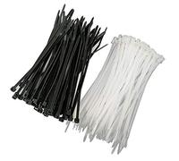 HS Durable Zip Ties 4 Inch (600 Pack) Cable Ties in Black and White 18 Lbs Self-Locking Wire Ties Assortment for Electronics Cord Management