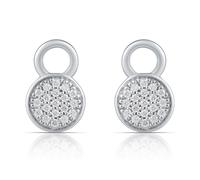 HS Edit LOVE & LOCKS Sterling Silver & Cubic Zirconia Pavé Earring Charms