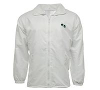 HS New Unisex/Fit Lawn Bowls Bowlswear Bowling Bowls Waterproof & Windproof Mesh Lined Jacket with Bowls Logo with Detachable Hood (XXL) White