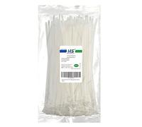 HS Nylon Cable Ties (100 Pack) White Self-Locking Wire Zip Ties,10 Inch