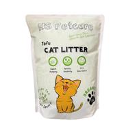 HS Petcare 19L Organic Natural Cat Litter Superb Clumping Odour Control Flushable Long Lasting Dust Free Seal By Zipper (Green Tea)