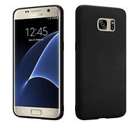 HS Products HSP Matt Black Case compatible with Samsung Galaxy S7 | Premium TPU Silicone Case | Scratch-resistant Shockproof | Matte surface | Perfectly fitting, soft, ultra-thin protective case