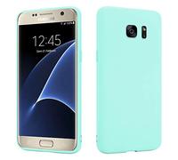 HS Products HSP Turquoise Case Compatible with Samsung Galaxy S7 | Premium TPU Silicone Case | Scratch-Resistant Shockproof | Matte Surface | Perfectly fitting, soft, ultra-thin protective case