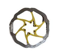 HS1 Disc 160/180mm Bicycle Brake Disc Rotor Fit For MTB Mountain Road Brake Rotors Disc BB5/BB7 AVID MTB Brake Caliper Disc Rotor Motorbike Brake Disks(180mm gold)