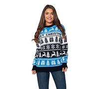HSA New Womens Mens Unisex Jumper Christmas Xmas Novelty Retro Fairisle Santa Party Sweater Jumpers Merry Xmas Nordic Exclusively to Ltd Sizes - S/M/L/XL/2XL/3XL/4XL