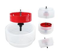 hsawbit 105mm Hole Saw with Dust Collector 125mm Holesaw Dust Catcher | Downlight Hole Cutter for Recessed Lights Spot Light Drilling Soft Wood, PVC Board and Plasterboard