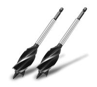 hsawbit 2pcs x 24mm x 165mm Wood Drill Bit, Auger Drill Bits for Wood 1/4 Inch Hex Shank Woodworking Hole Drill Bit