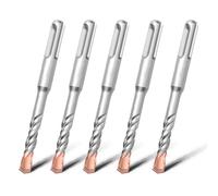 HSAWBIT 5 PACK OF - 6mm x 110mm LONG SDS MASONRY DRILL BIT, TUNGSTEN CARBIDE TIP SDS PLUS SHANK, FOR WALL STONE CONCRETE BRICK