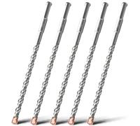 HSAWBIT 5 PACK OF - 6mm x 210mm LONG SDS MASONRY DRILL BIT, TUNGSTEN CARBIDE TIP SDS PLUS SHANK, FOR WALL STONE CONCRETE BRICK