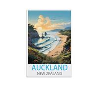 HSAYYIII Auckland New Zealand Vintage Travel Poster 16x24inch(40x60cm) Canvas Art Poster And Wall Art Picture Print Bedroom Decor