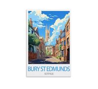 HSAYYIII Bury St Edmunds Suffolk Vintage Travel Posters 08x12inch(20x30cm) Canvas Art Poster And Wall Art Picture Print Bedroom Decor