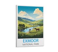 HSAYYIII Exmoor National Park Vintage Travel Posters 16x24inch(40x60cm) Canvas Art Poster And Wall Art Picture Print Bedroom Decor