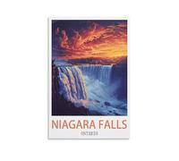 HSAYYIII Niagara Falls Ontario Vintage Travel Poster 08x12inch(20x30cm) Canvas Art Poster And Wall Art Picture Print Bedroom Decor
