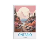 HSAYYIII Ontario Canada Vintage Travel Poster 12x18inch(30x45cm) Canvas Art Poster And Wall Art Picture Print Bedroom Decor