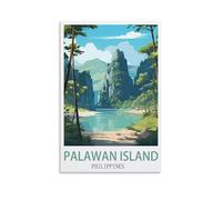 HSAYYIII Palawan Island Philippines Vintage Travel Posters 20x30inch(50x75cm) Canvas Art Poster And Wall Art Picture Print Bedroom Decor