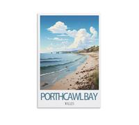 HSAYYIII Porthcawl Bay Wales Vintage Travel Posters 08x12inch(20x30cm) Canvas Art Poster And Wall Art Picture Print Bedroom Decor